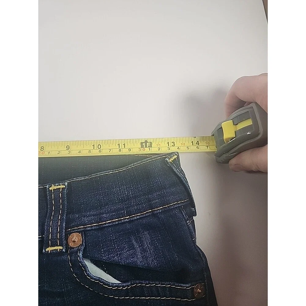 True Religion World Tour Size 14 Girls Low Rise Dark Wash Blue Jeans EUC